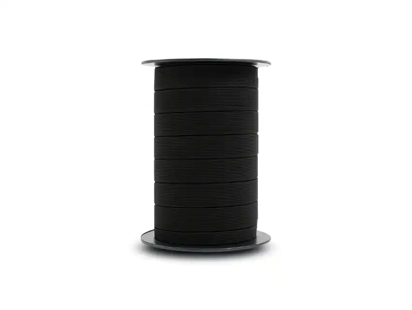 ELASTICO POLIESTER NEGRO 11MM X 50MTS