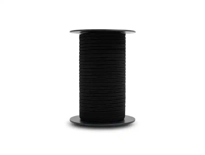 ELASTICO POLIESTER NEGRO 5MM X 50MTS