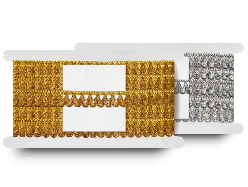 GALON LUREX C/ LENTEJUELAS 2,5CM X 15YDS 1913