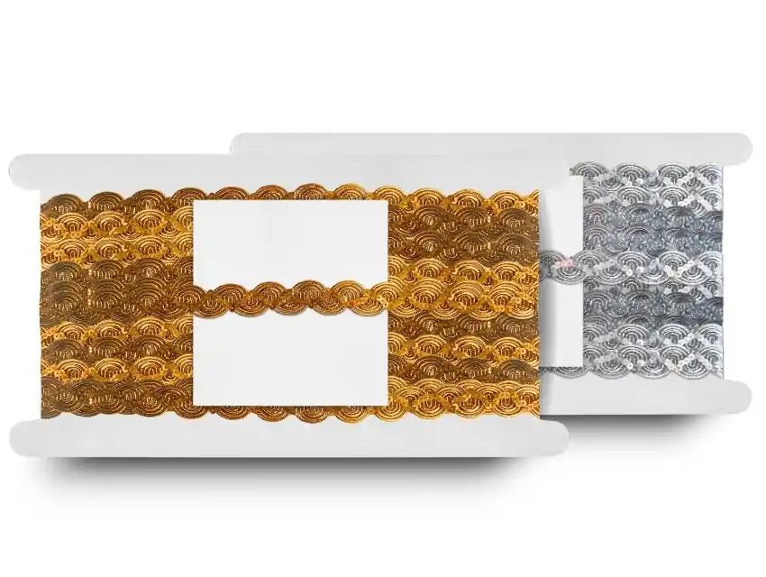 GALON LUREX C/LENTEJUELAS 1,8CM X 15YDS 1924