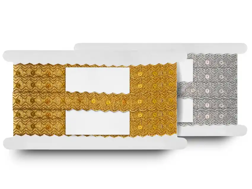 GALON LUREX C/LENTEJUELAS 2,5CM X 15YDS 1927