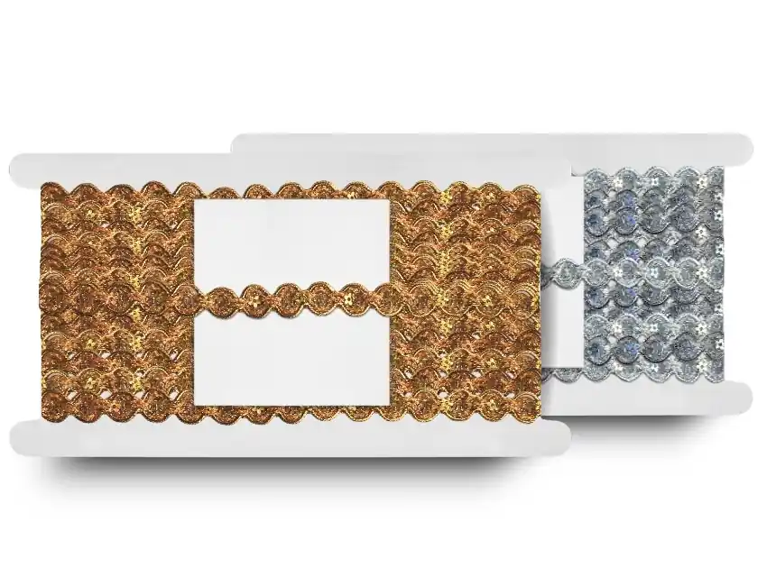  GALON LUREX C/LENTEJUELAS 1,8CM X 15YDS  1930