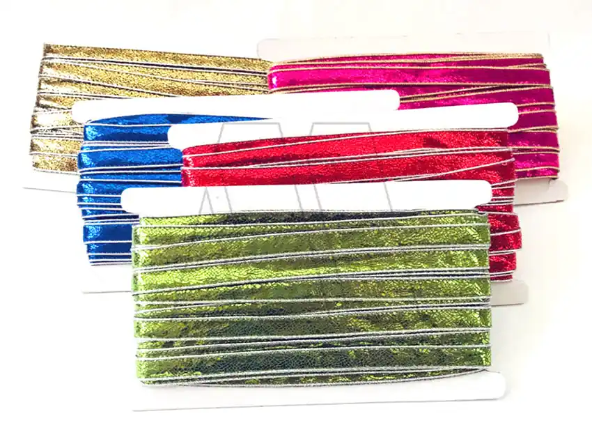 GALON TEXTURADO C/BORDE LUREX 15MM X 20YDS 1958