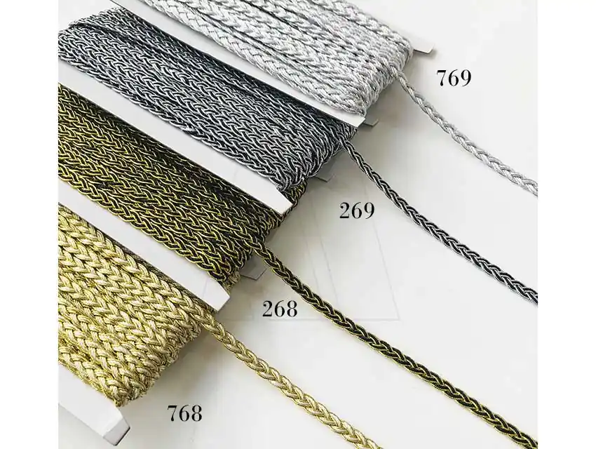 GALON TRENZA 4 COMBINACIONES 7MM X 20YDS 1983