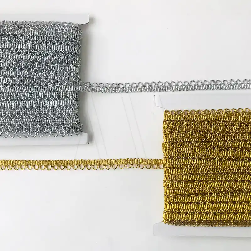 GALON LUREX OJAL ORO-PLATA 1CM X 20YDS 1987