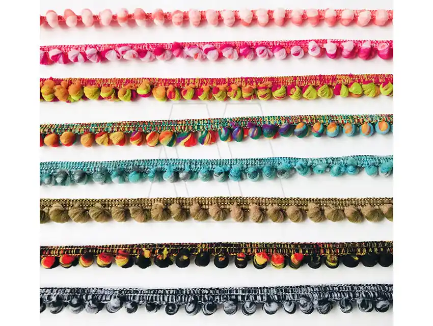 GALON MINI POMPON MATIZADO 15MM X 10MTS