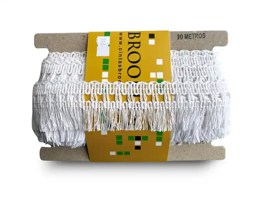  FLECO MANTA ALGODON BROOKLYN BLANCO 4CM X 10MTS 