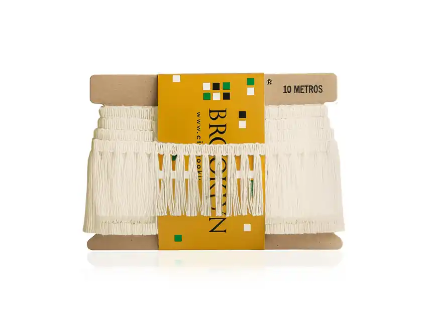 FLECO ALGODON BROOKLYN NATURAL 4CM X 10MTS