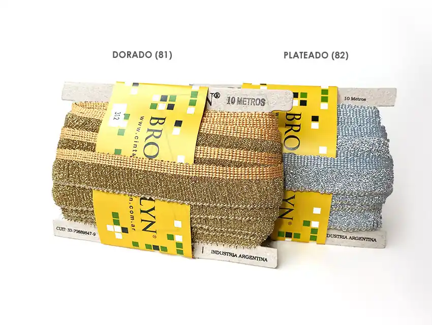 FLECO LUREX DORADO-PLATEADO 3CM X 10MTS 2592.03