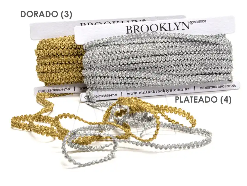 CADENETA LUREX BROOKLYN LAVANDA X 20MTS 8843