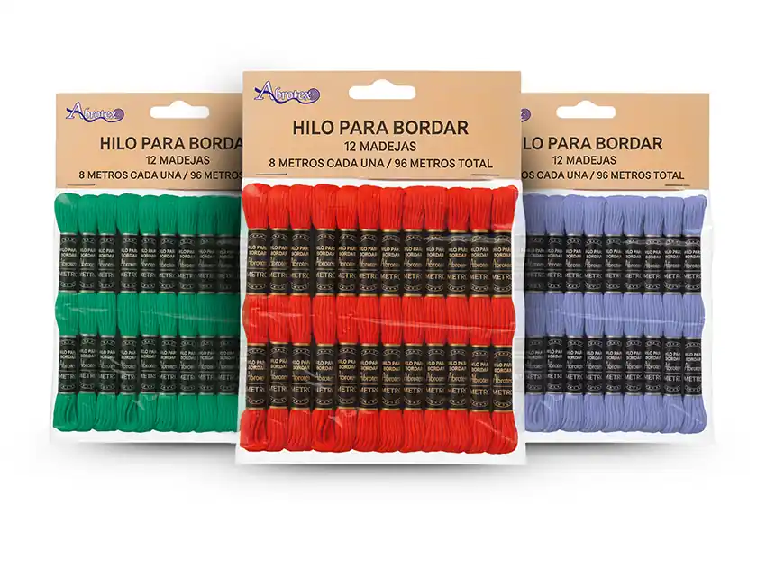 HILO PARA BORDAR ALGODON ABROTEX X 12 MADEJAS