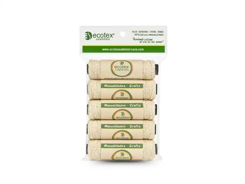 HILO DE ALGODÓN NATURAL 1,75 MM 5 BOB X 35 MTS 
