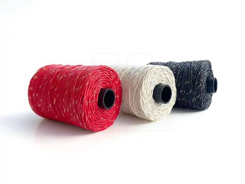 HILO ENCERADO CON LUREX DORADO 1MM X 70MTS  5067L
