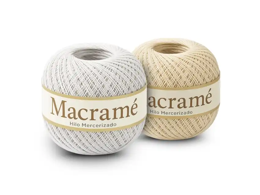 HILO MACRAME BLANCO - NATURAL  ALG.MERCERIZADO 10 OV X 100GRS