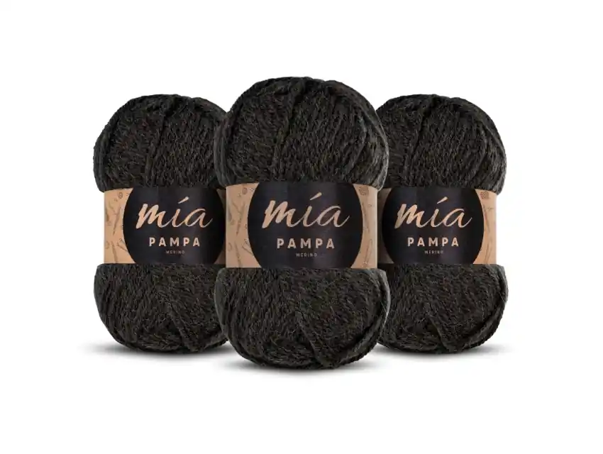 LANA 70%LANA 30%ACRILICO MIA HILADOS PAMPA NEGRO 10 OV X 100GRS 
