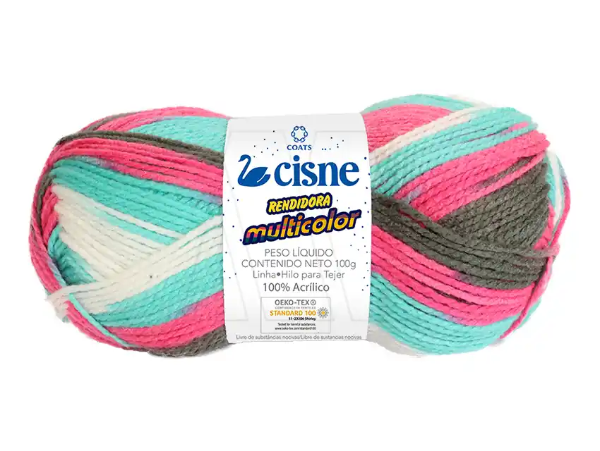 LANA CISNE RENDIDORA MULTICOLOR 5 OV X 100GRS 5522