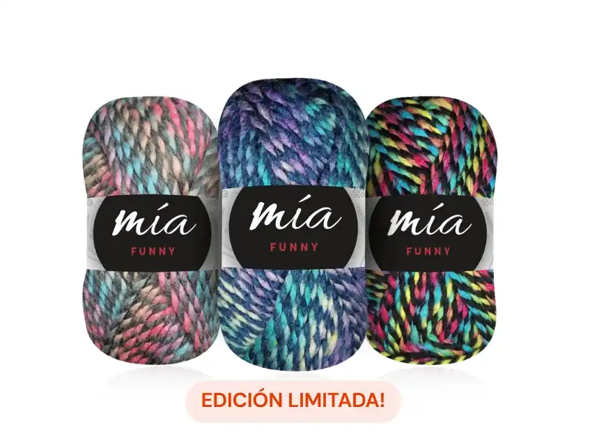 LANA 12%PURA 88%ACRILICO MIA HILADOS FUNNY X 10OV X 100GRS 