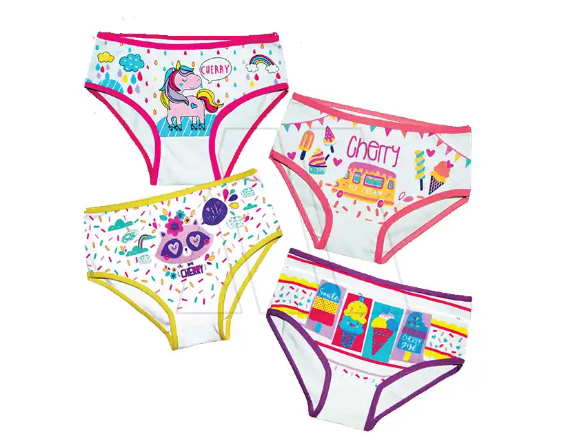 BOMBACHA NENA ESTAMPADA CHERRY ALG Y LYCRA T 4,6,8 3611