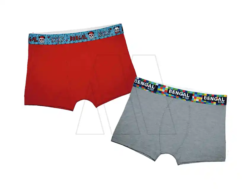 BOXER NIÑO LISO CHERRY ALG Y LYCRA T 2,4,6 4114.1