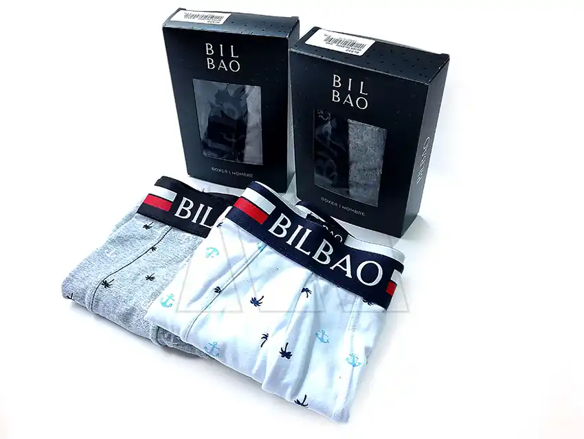 BOXER CLASICO ALG.LYCRA ESTAMPADO C/ELASTICO PERSONALIZADO BILBAO TALLE S-M-L-XL 4116