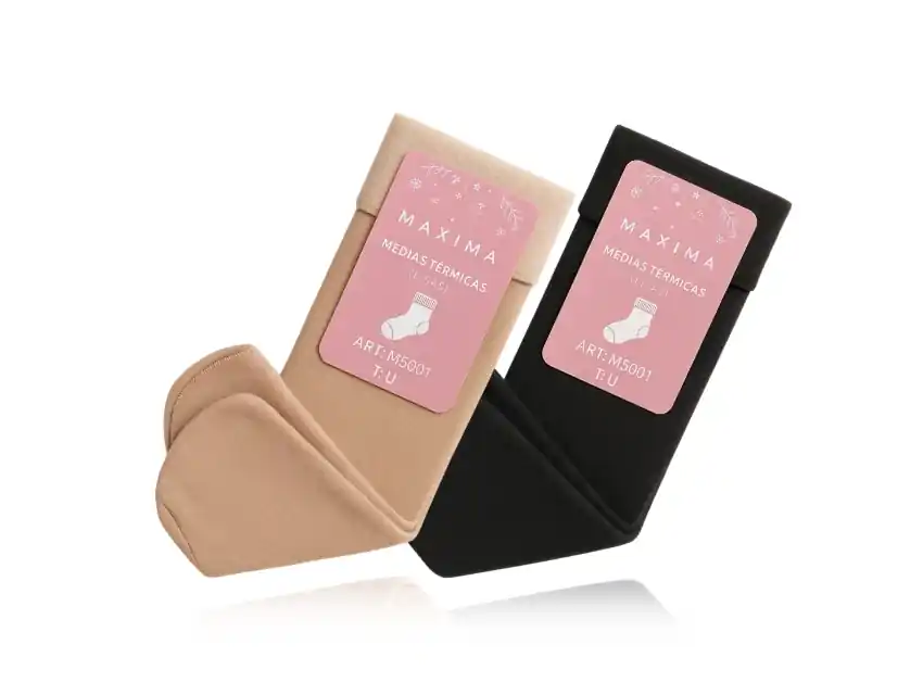 MEDIA TERMICA POLIESTER CON PELUCHE DAMA T. UNICO 