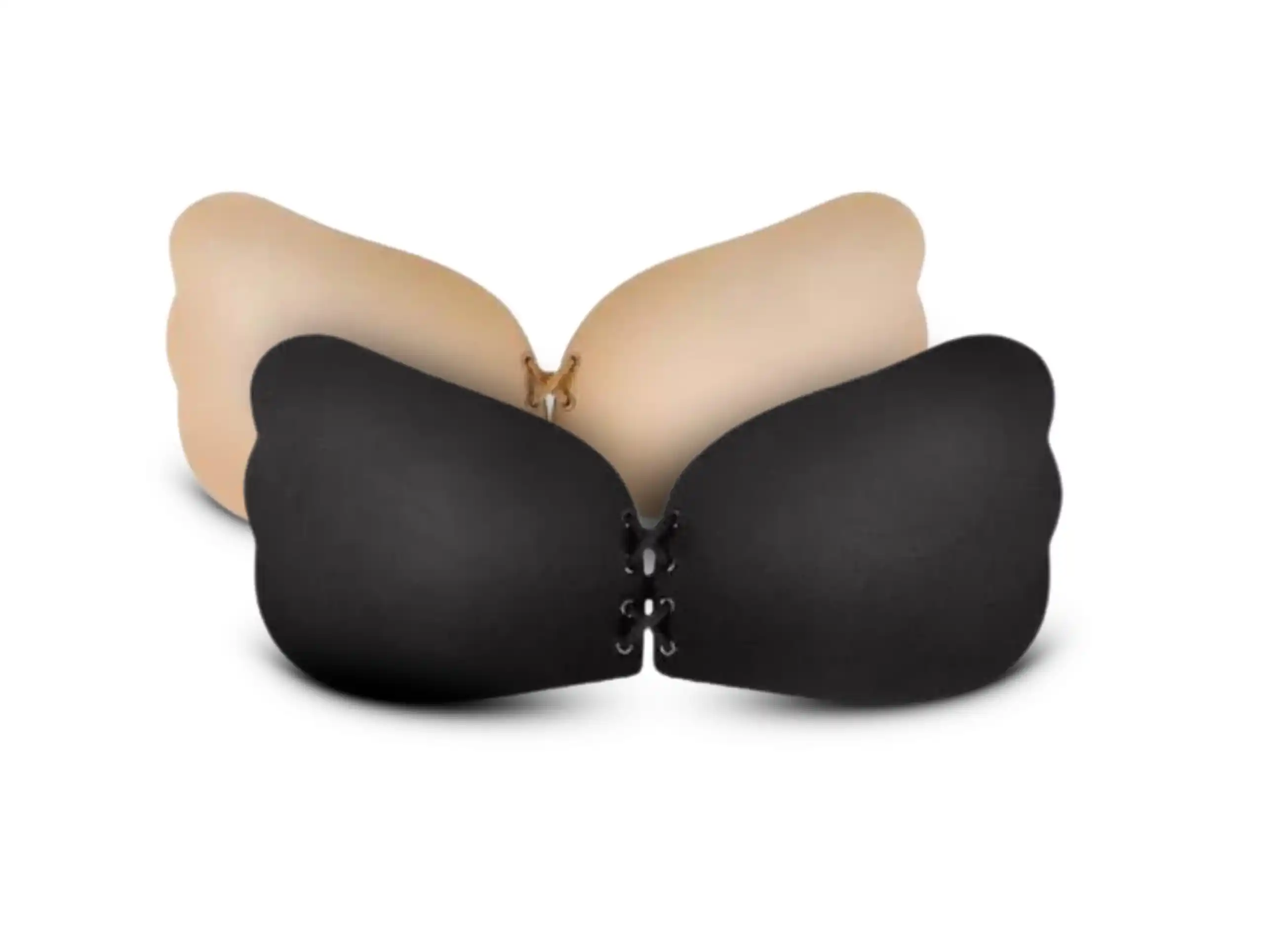 TAZA SOUTIEN MARIPOSA DE TELA Y SILICONA AJUSTABLE PUSH UP  3232