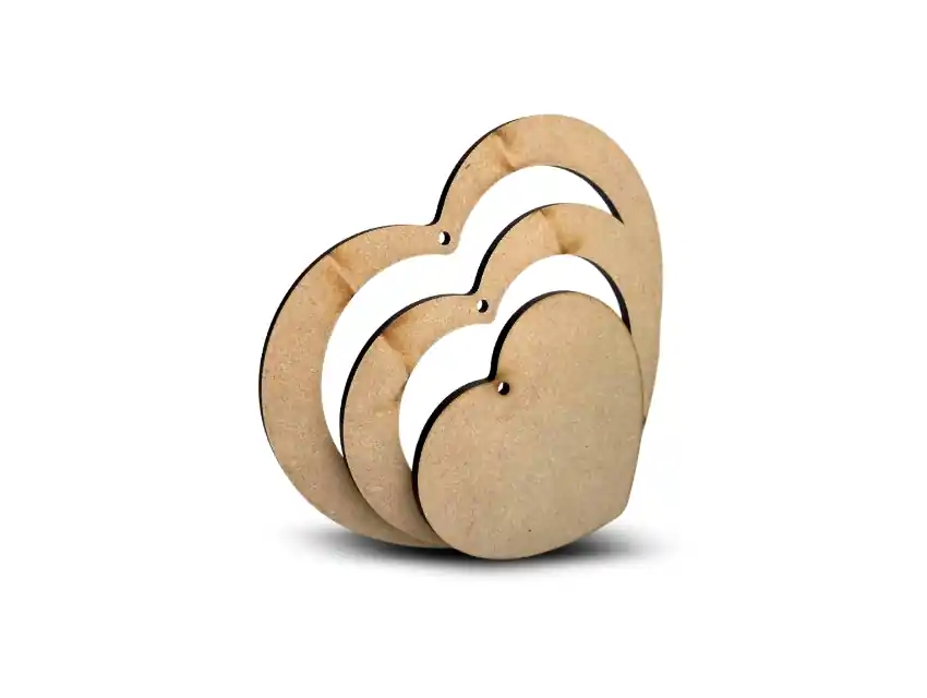 COLGANTES CORAZON FIBROFACIL X 30UN (10UN X TAMAÑO)  1076.M1