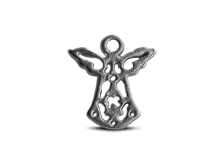 DIJE METALICO NIQUEL ANGEL 1,3CM X 1,5CM X 50GRS 94UN APROX 