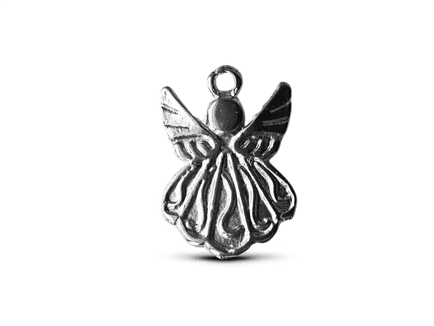 DIJE METALICO NIQUEL ANGEL 1,4CM X 2CM X 50GRS 45UN APROX  2666.M11