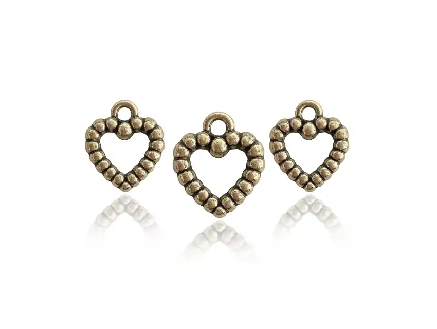 DIJE SIMIL METALICO CORAZON 13MM X 50GRS 190UN APROX 