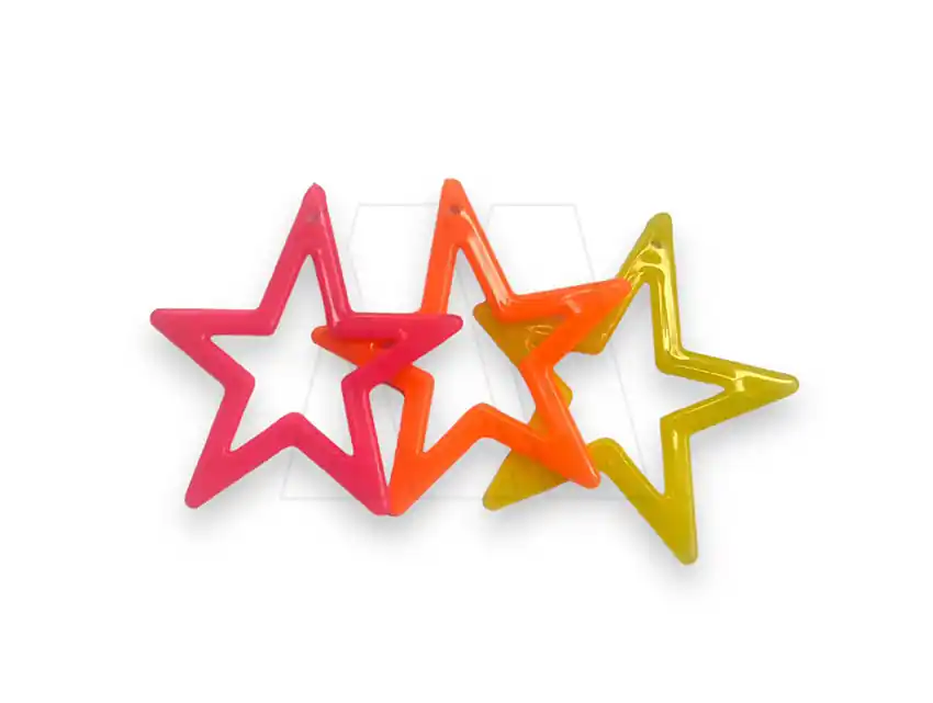 DIJE PLASTICO ESTRELLA 5CM X 10UN 2670.M2