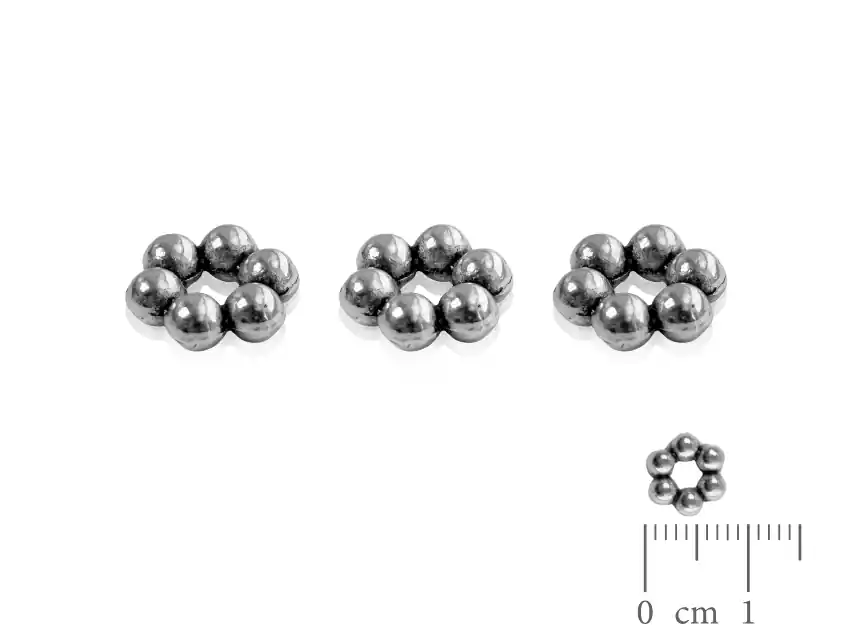 SEPARADOR METALICO NIQUEL FLOR 8MM X 50GRS 95UN APROX