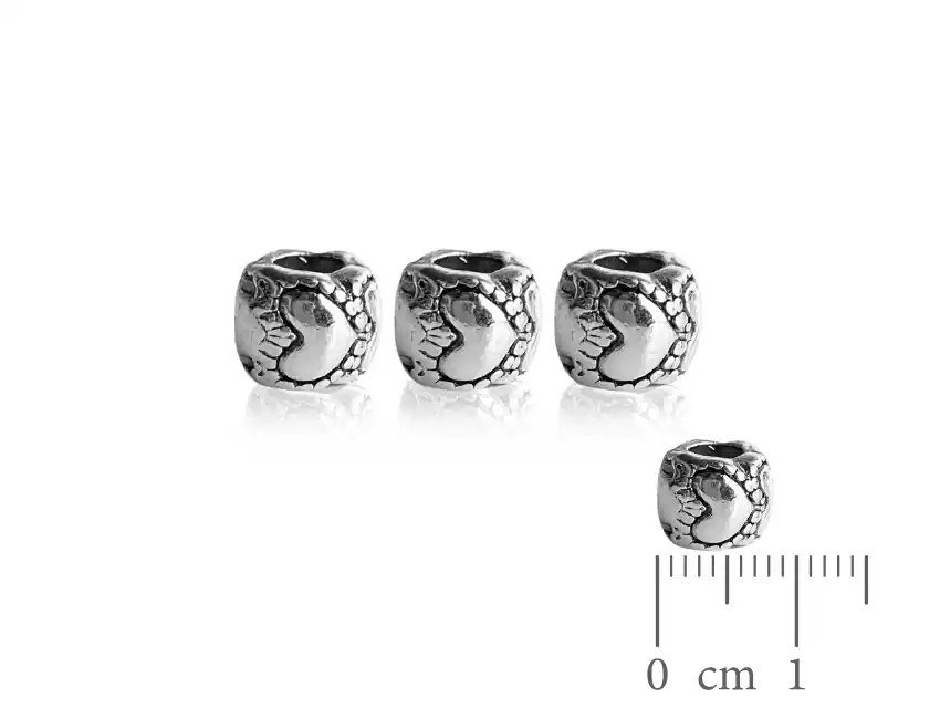 SEPARADOR METALICO NIQUEL RUEDA CON CORAZON 8MM X 50GRS 33UN APROX 