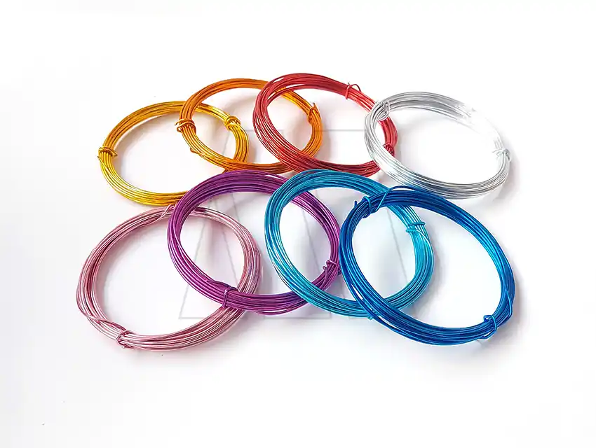 ALAMBRE ALUMINIO COLOR 1MM X 10UN X 5MTS APROX  4070.12