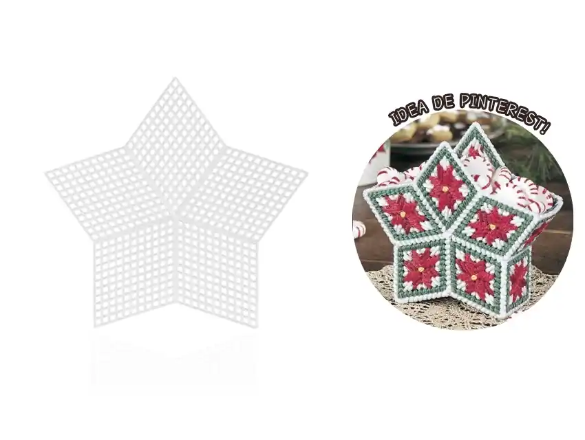 PLASTIC CANVAS ESTRELLA 7CM X 9CM X 2UN