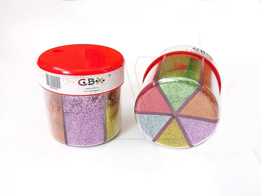 GIBRE GLITTER SURTIDO 6 COLORES X 50GRS CBX