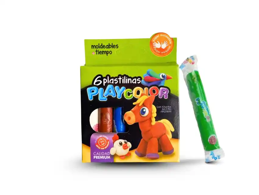 PLASTILINA PLAYCOLOR X 6UN SURTIDAS  5452C