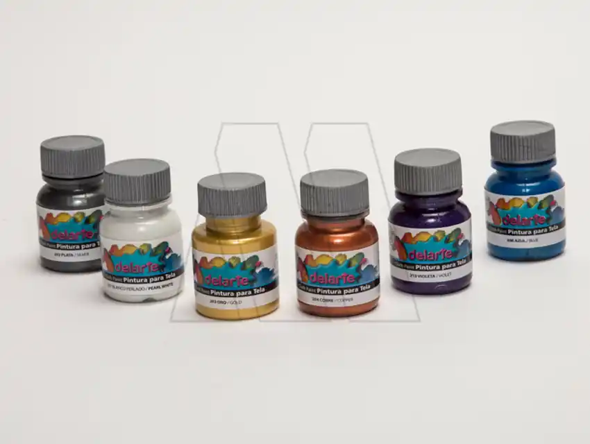 PINTURA P/TELA DELARTE METALIZADA X 37ML 5454