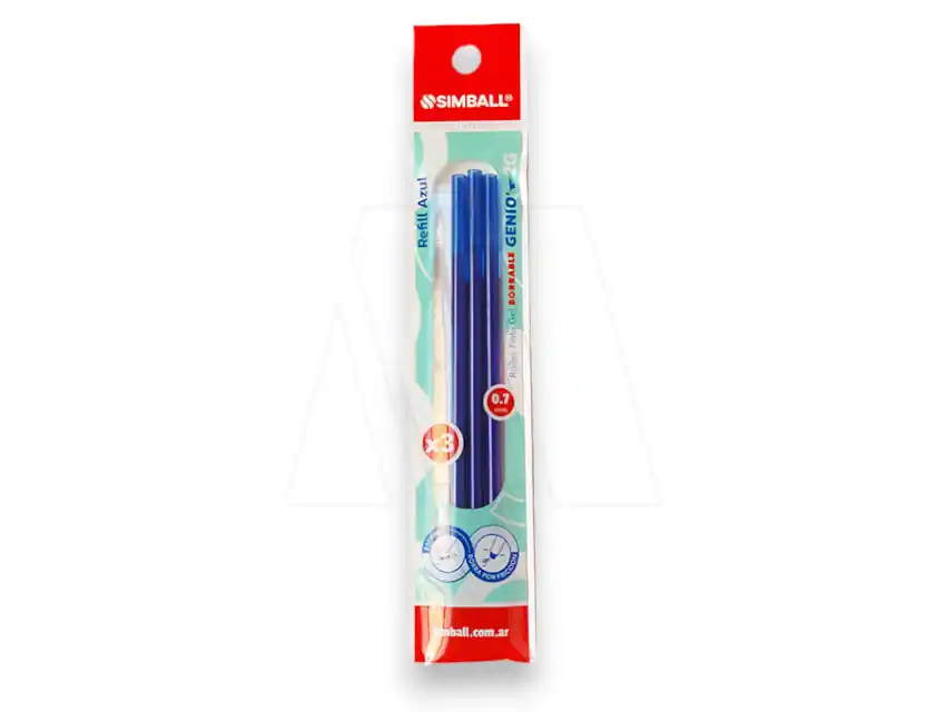 REPUESTO BIROME ROLLER SIMBALL GENIO AZUL BORRABLE X 3UN 5466