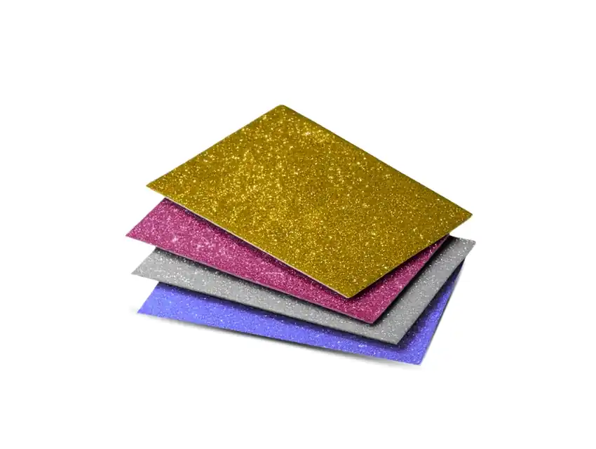 GOMA EVA SUPER GLITTER AUTOADHESIVA A4 30 X 40CM X 10 UN 5727
