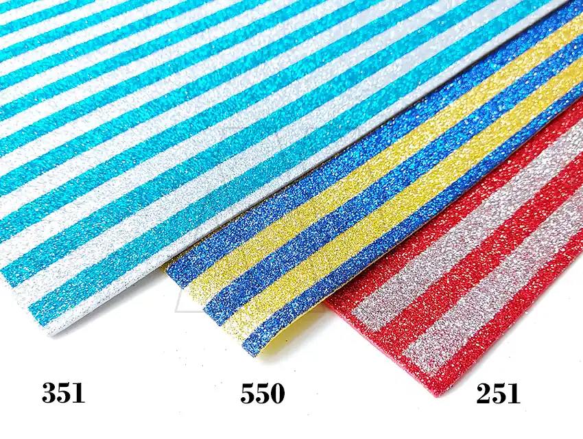 GOMA EVA SUPER GLITTER RAYADA 10 PLANCHAS 60 X 40CM 5729R