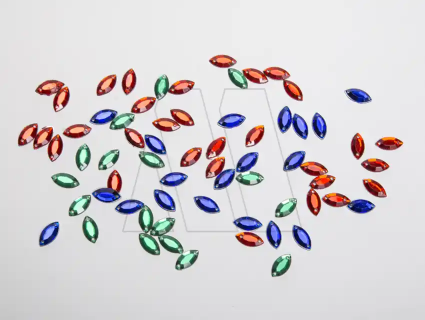 GEMA ELIPTICA FACETADA 6 X 12MM X 50UN 2439