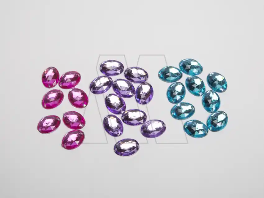 GEMA OVAL FACETADA 10 X 14MM X 50UN 2440.2