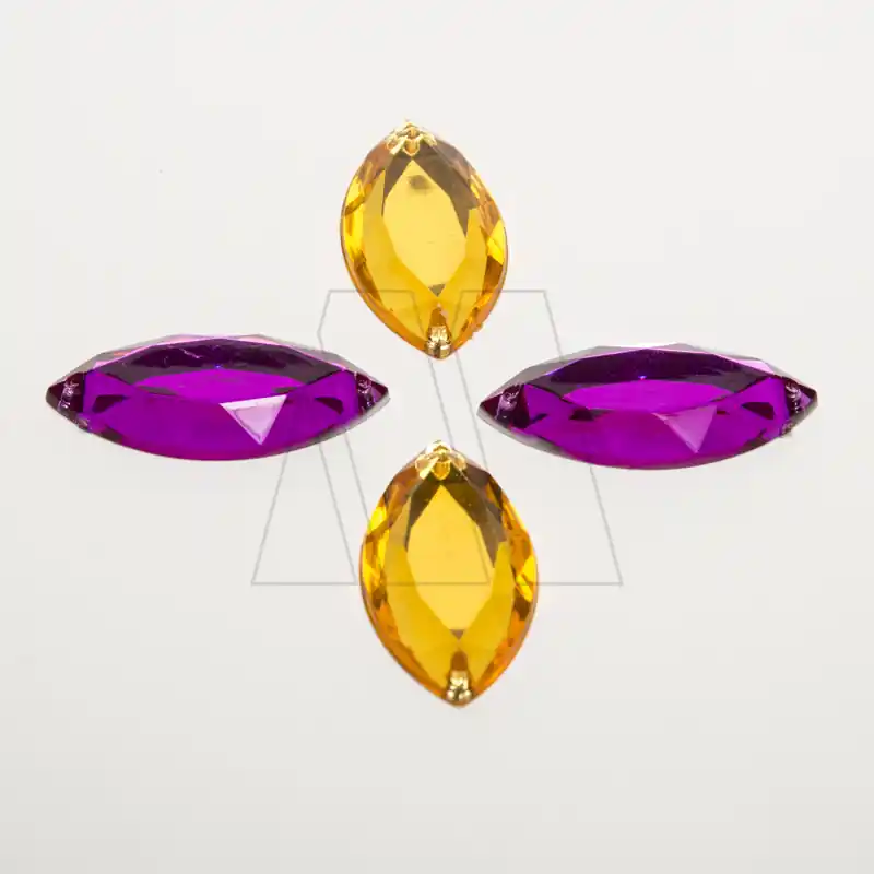 GEMA ACRILICA OJO PLANO FACETADO X 10UN 6722