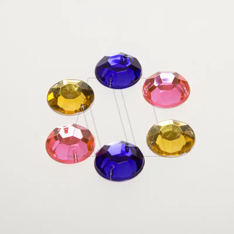 GEMA ACRILICA DIAMANTE PLANO FACETADO X 25UN 6724