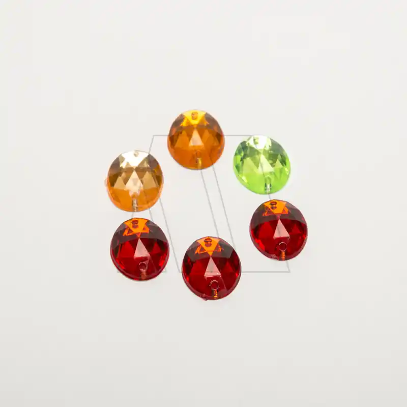 GEMA ACRILICA OVAL FACETADA X 50UN 6726