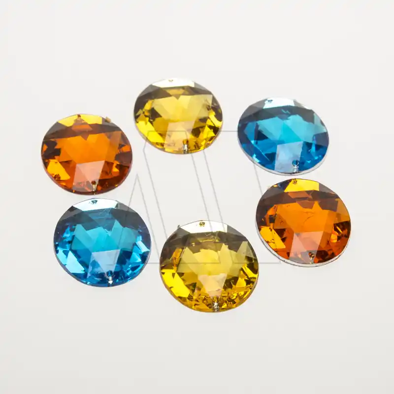 GEMA ACRILICA OVAL FACETADA X 10UN 6728