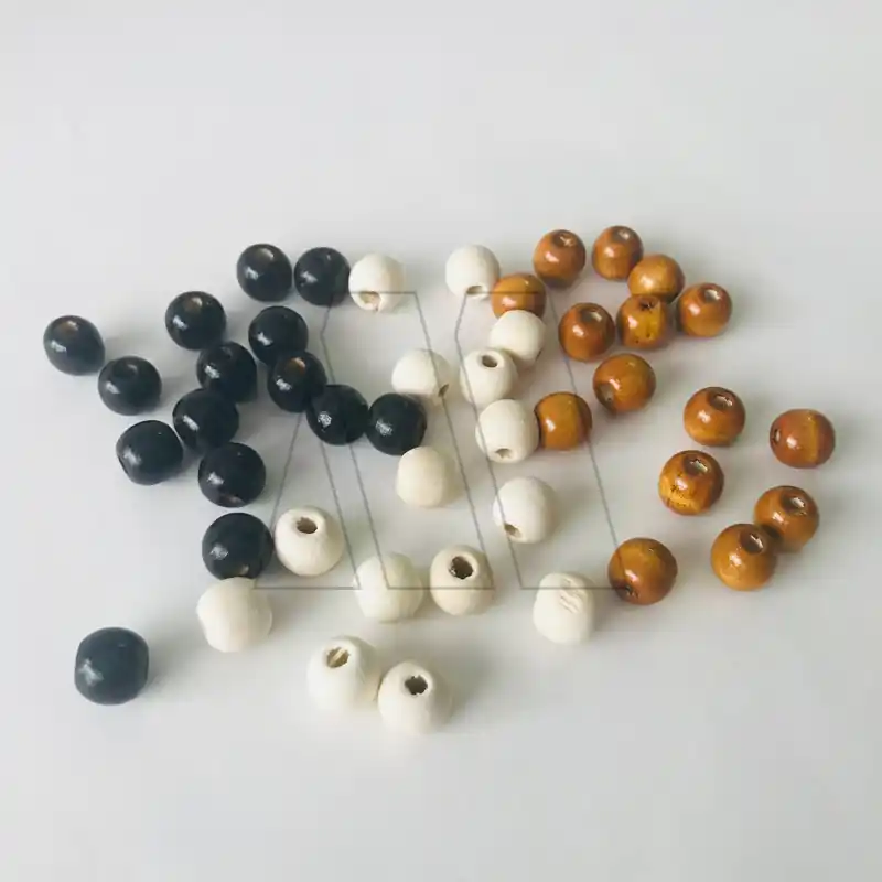 CUENTAS DE MADERA REDONDAS CLASICAS 10 MM x 12 SOBRES 8942.10