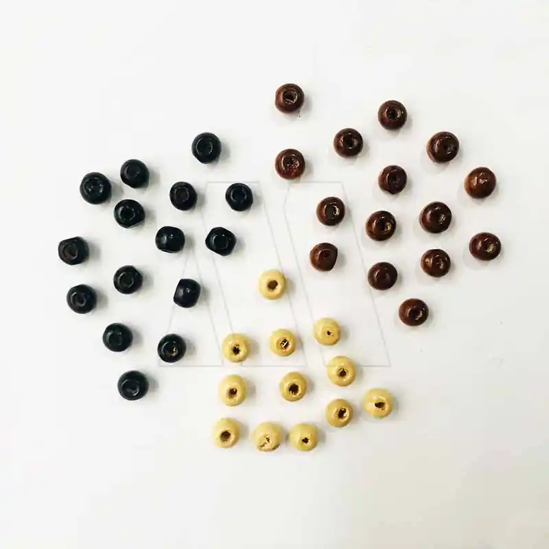 CUENTAS DE MADERA REDONDAS CLASICAS 8 MM X 12 SOB 8942.8