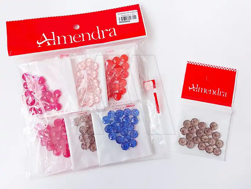 CUENTAS PLAST FACET TRANSP SURT 10MMX12SO(442.828) 8945.B